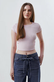 Polera Slim Fit Mujer Palo Rosa