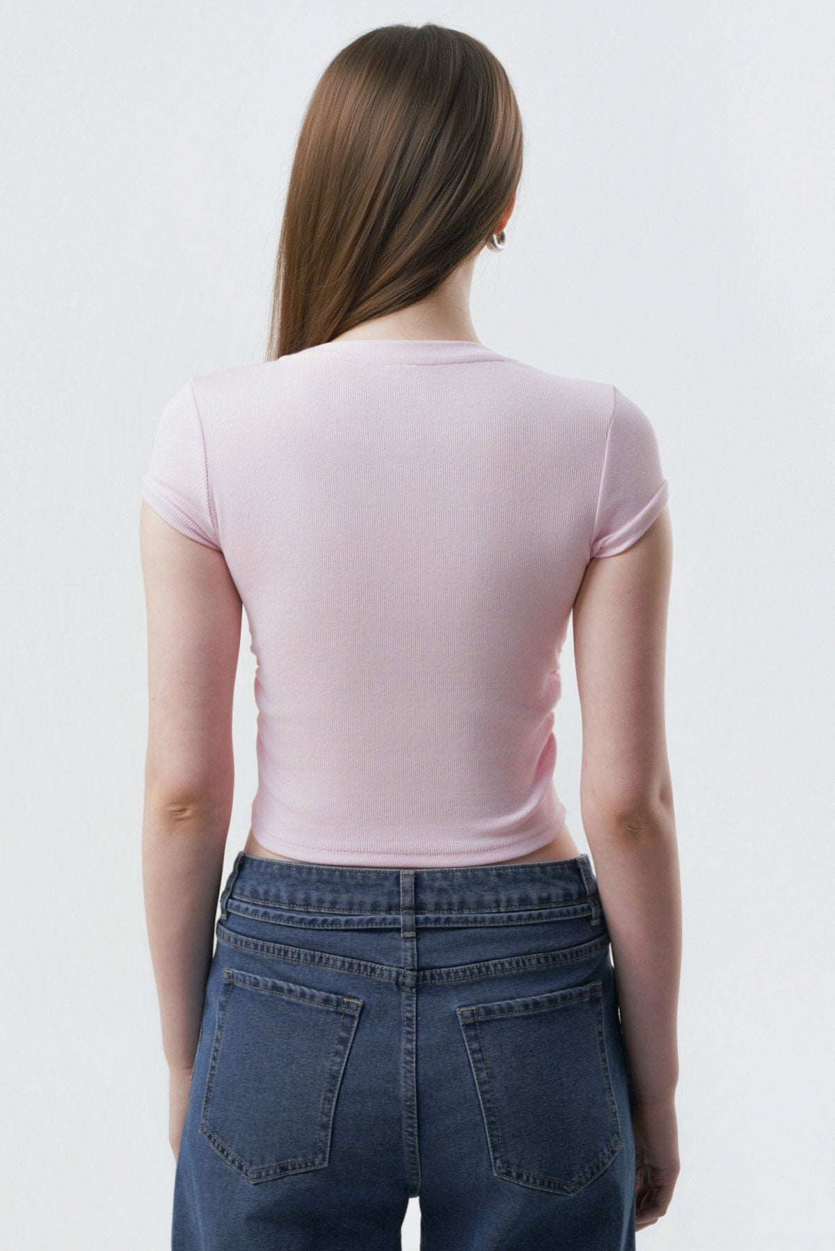 Polera Slim Fit Mujer Palo Rosa