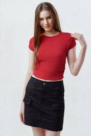 Polera Slim Fit Mujer Rojo