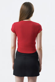 Polera Slim Fit Mujer Rojo