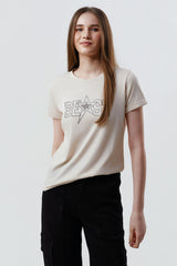 Polera Mujer Slim Beige Claro
