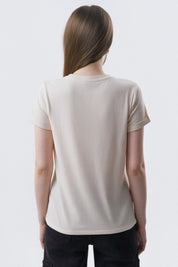 Polera Mujer Slim Beige Claro