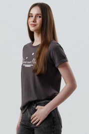 Polera Mujer Slim Gris Oscuro