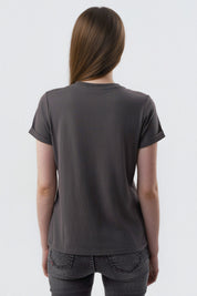 Polera Mujer Slim Gris Oscuro
