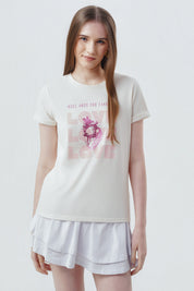 Polera Mujer Slim Crema
