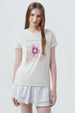 Polera Mujer Slim Crema