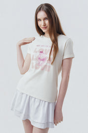 Polera Mujer Slim Crema
