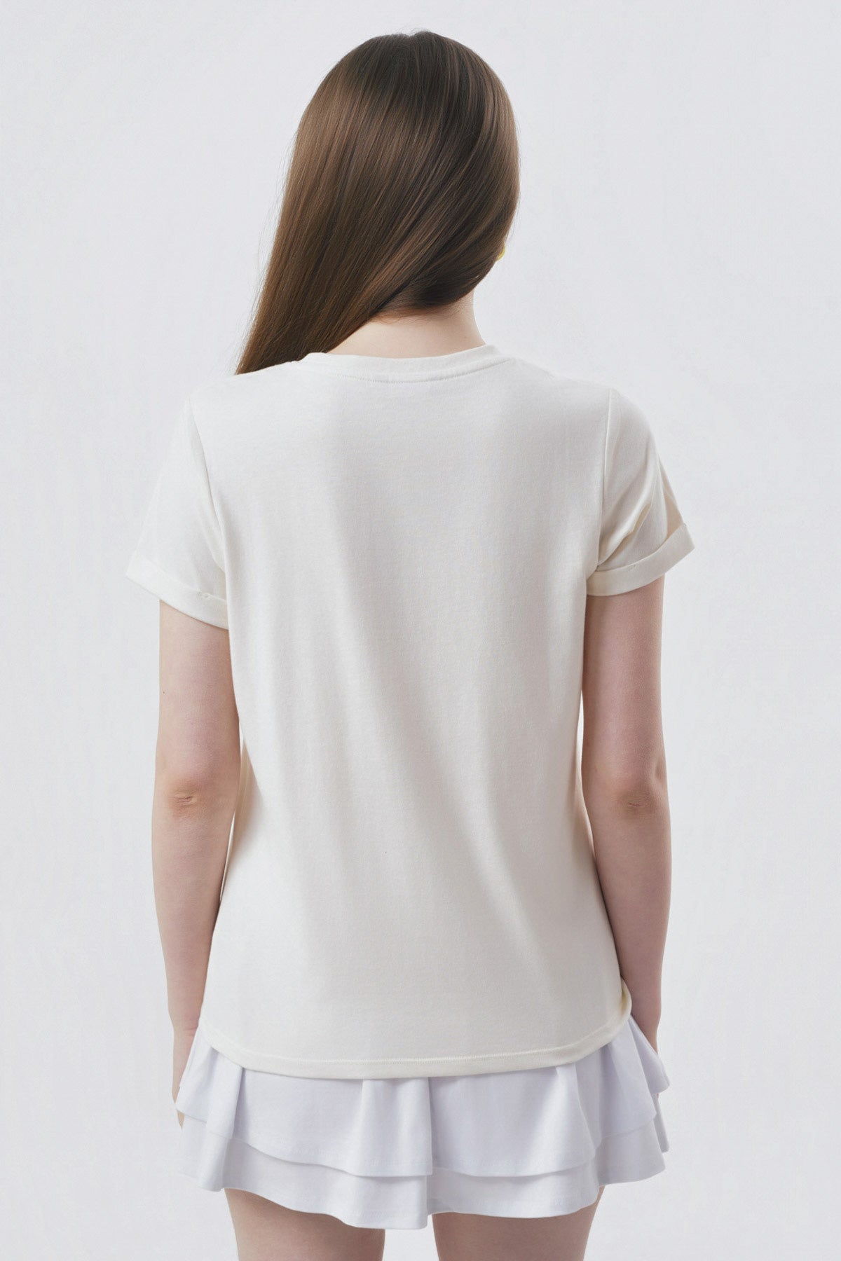 Polera Mujer Slim Crema