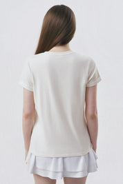 Polera Mujer Slim Crema
