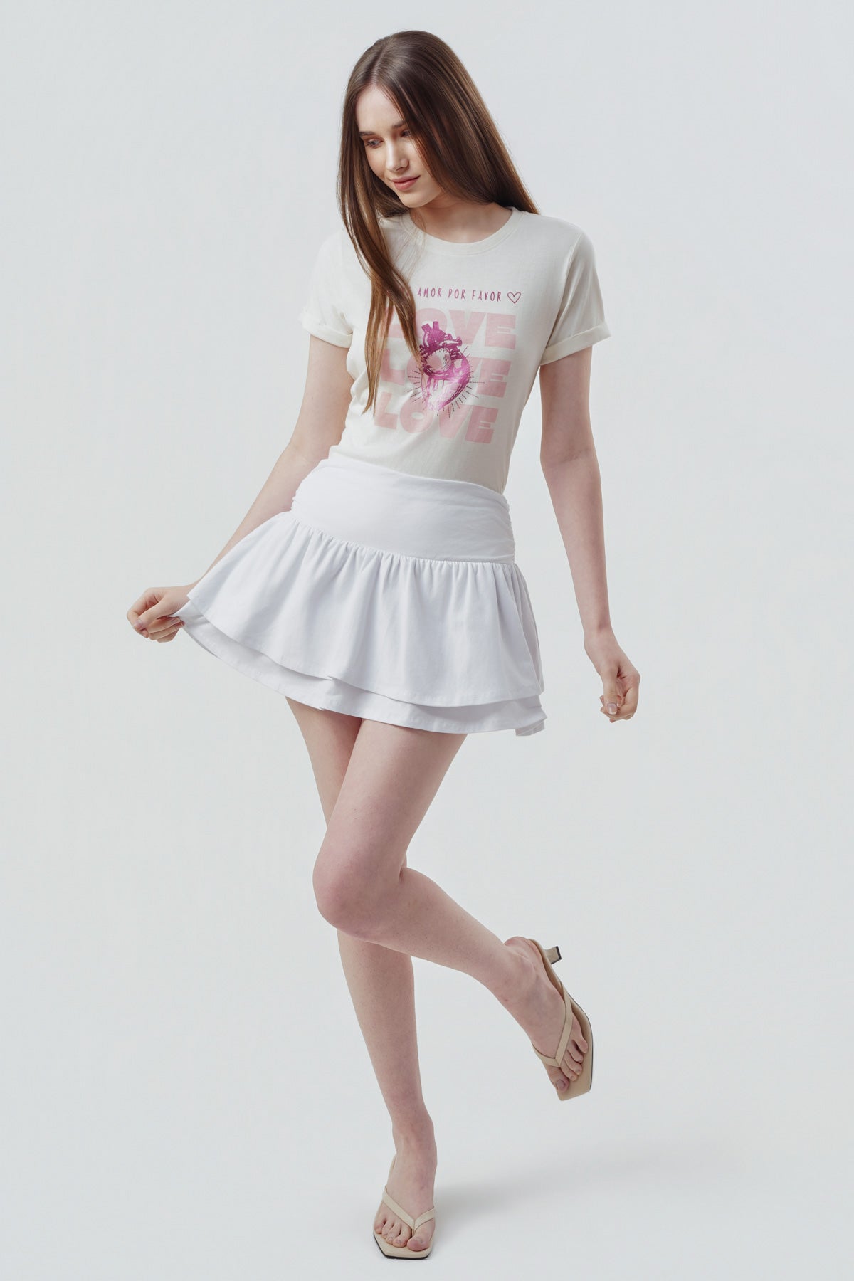 Polera Mujer Slim Crema