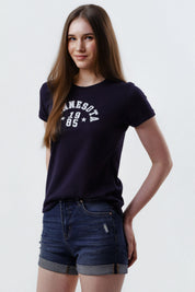 Polera Slim Mujer Azul