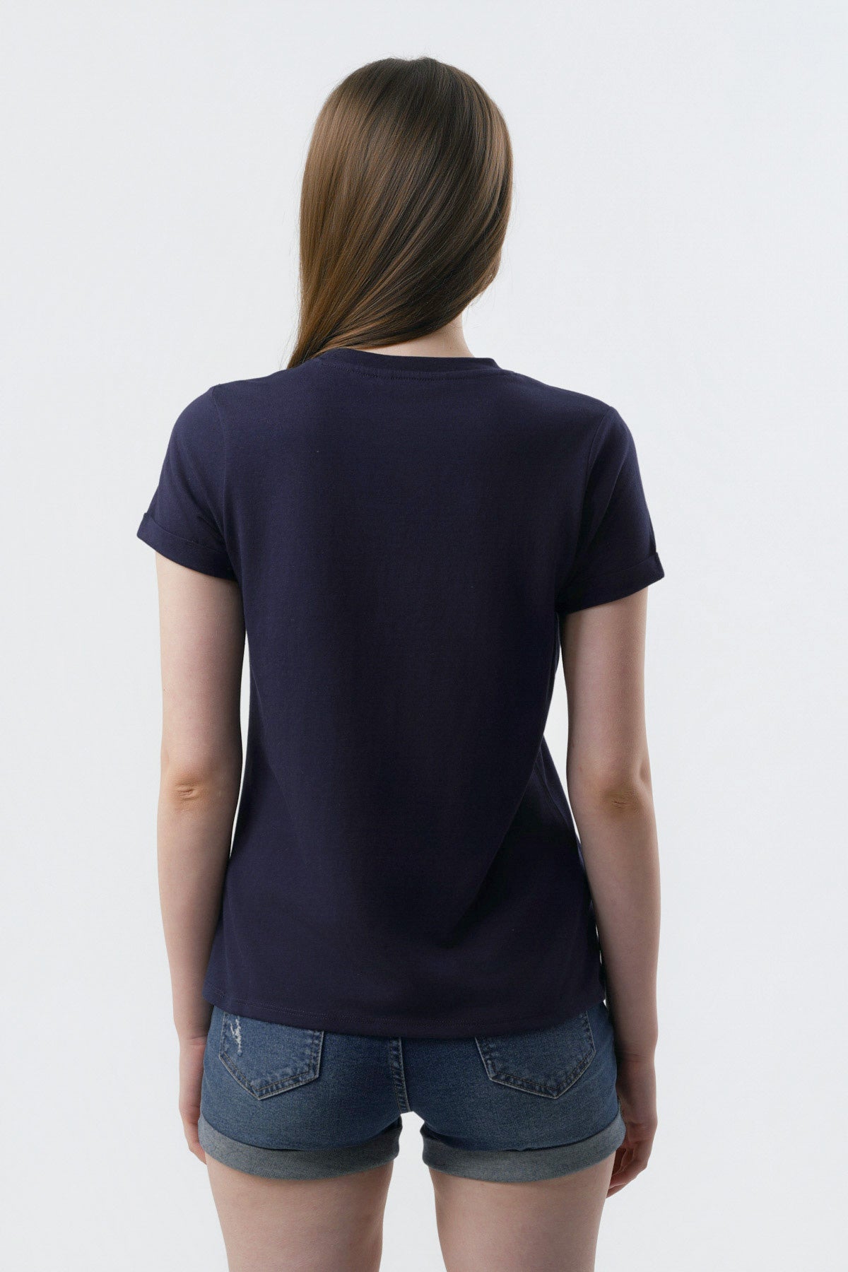 Polera Slim Mujer Azul