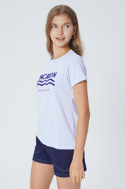Polera Slim Mujer Celeste Claro