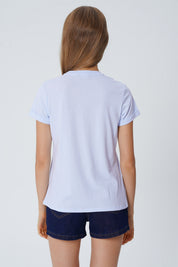 Polera Slim Mujer Celeste Claro