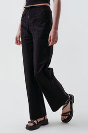 Pantalón Mujer Wide Leg Negro