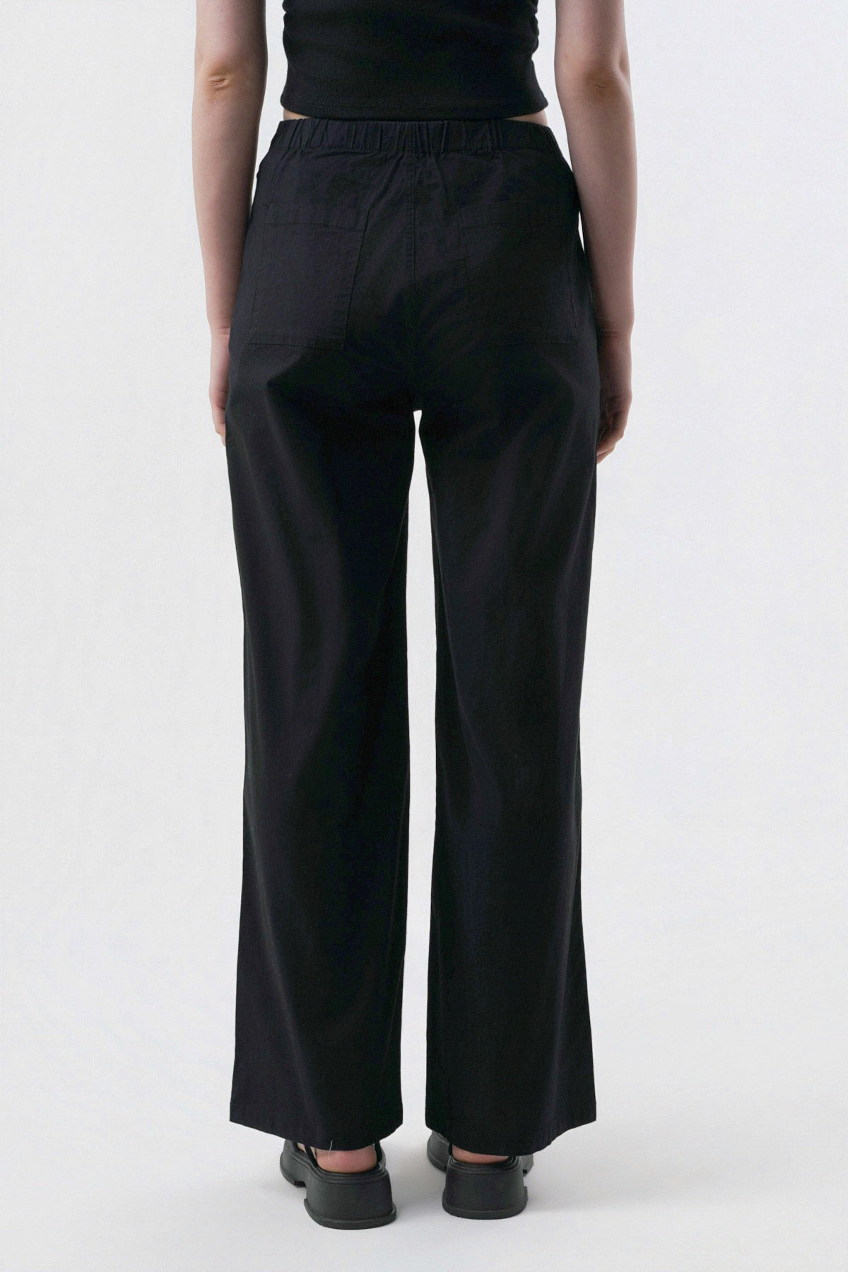 Pantalón Mujer Wide Leg Negro