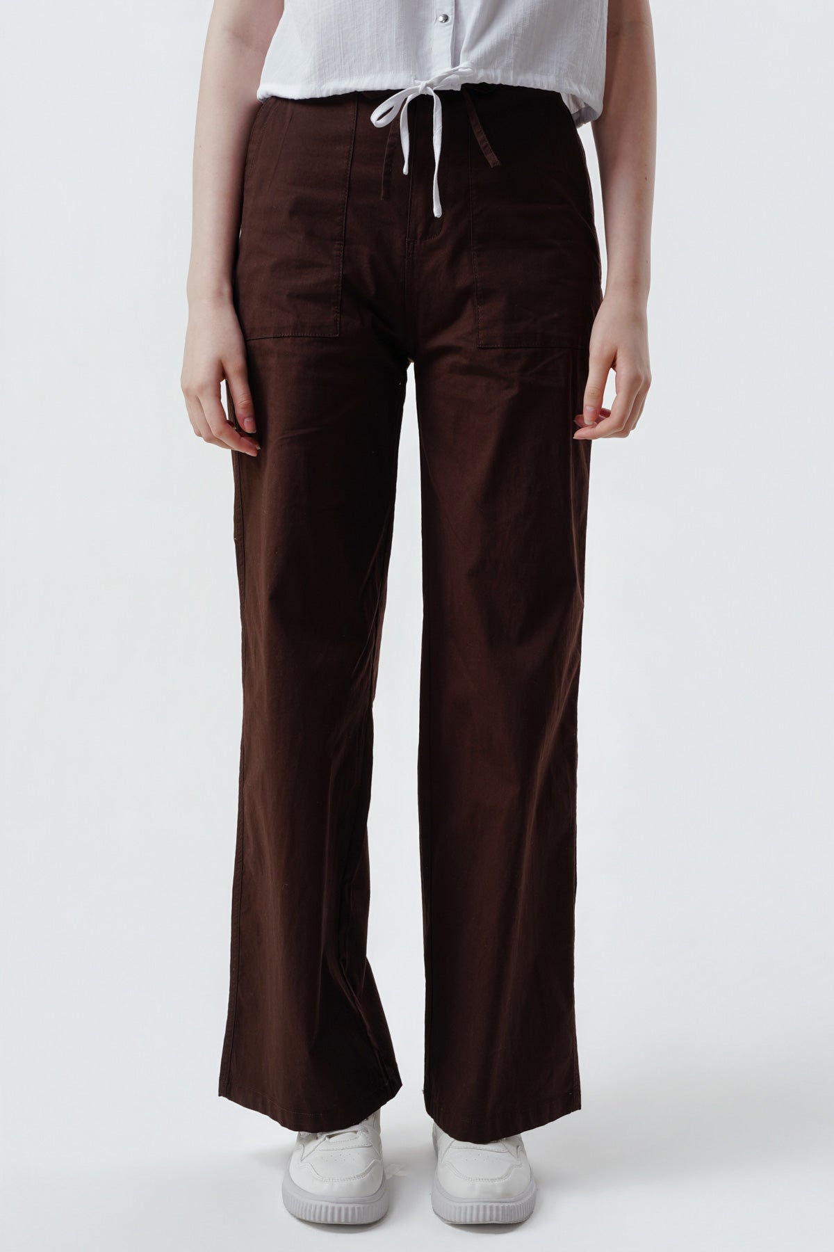 Pantalón Mujer Wide Leg Chocolate