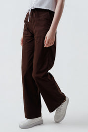 Pantalón Mujer Wide Leg Chocolate