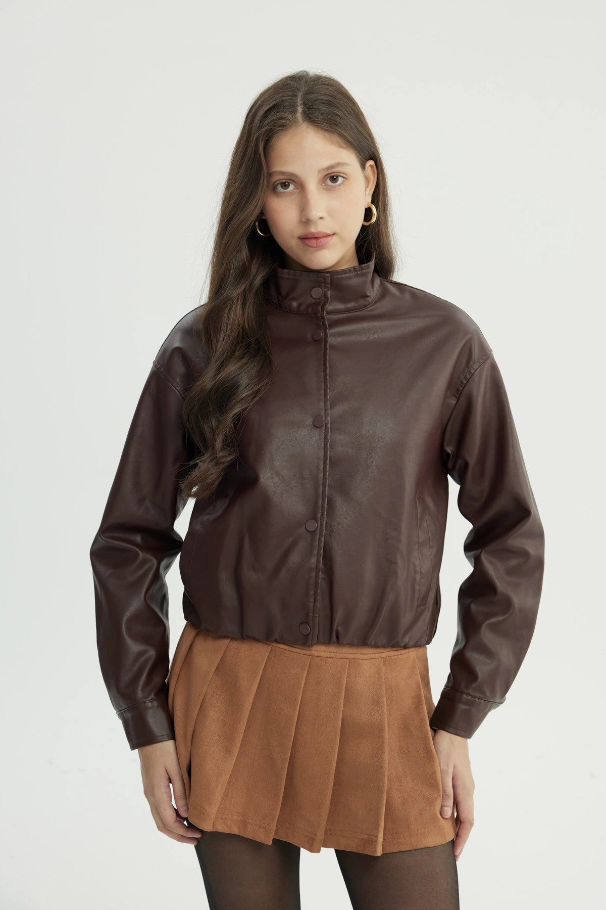Chaqueta Mujer Regular Café