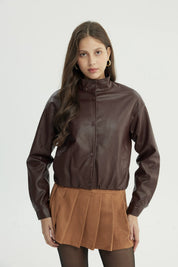 Chaqueta Mujer Regular Café