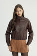 Chaqueta Mujer Regular Café