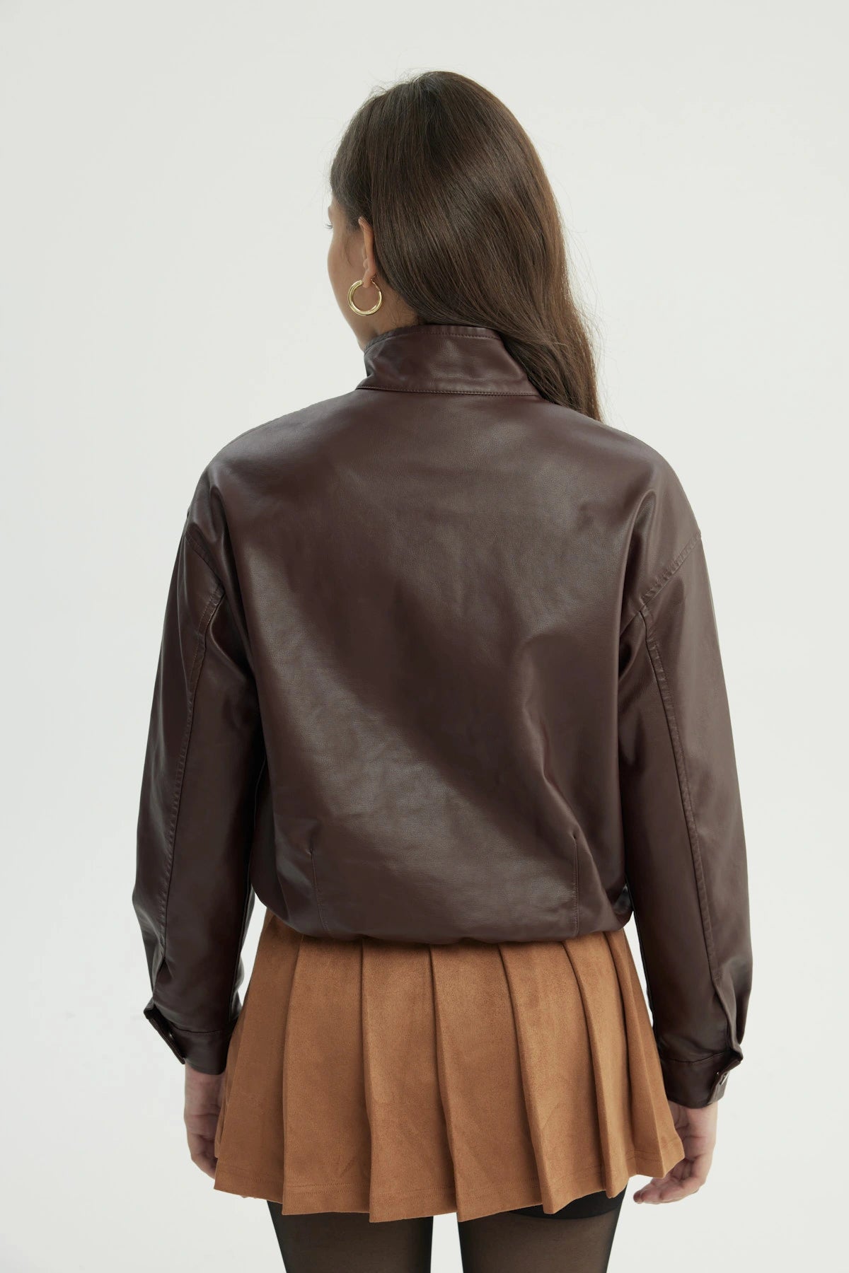 Chaqueta Mujer Regular Café