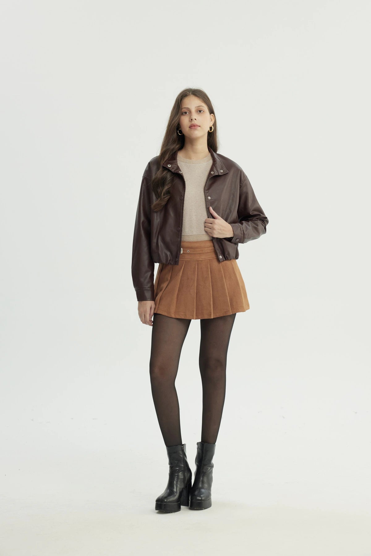 Chaqueta Mujer Regular Café