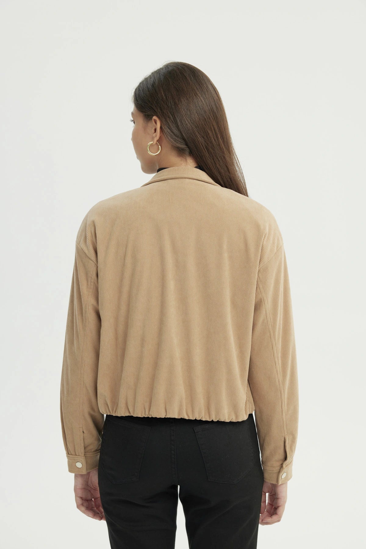 Chaqueta Mujer Slim Beige Oscuro