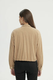 Chaqueta Mujer Slim Beige Oscuro