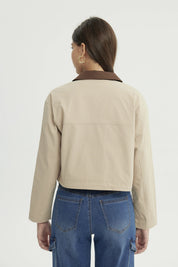 Chaqueta Mujer Slim Beige