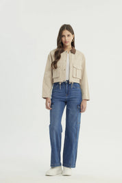 Chaqueta Mujer Slim Beige