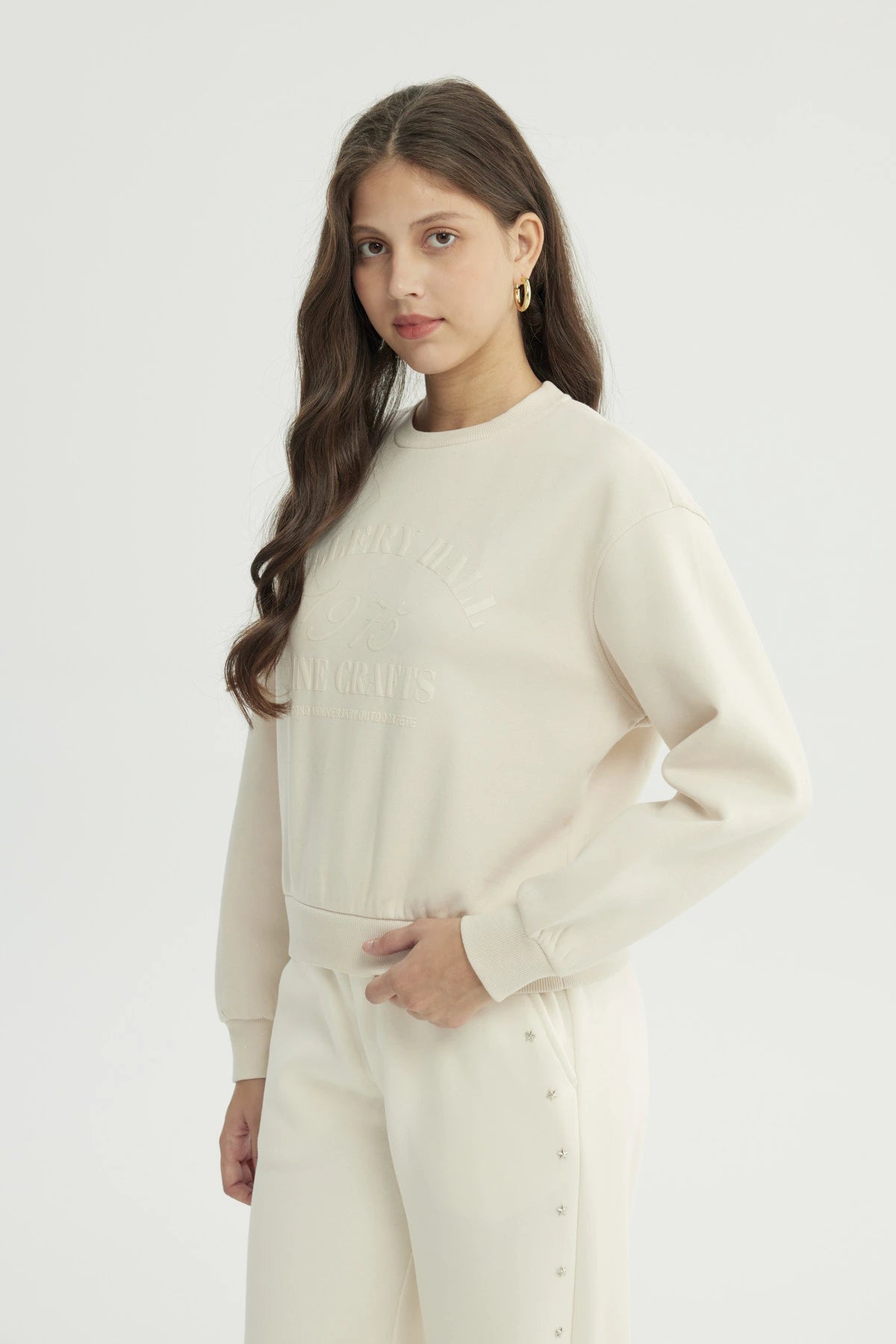 Polerón Mujer Classic Beige Claro