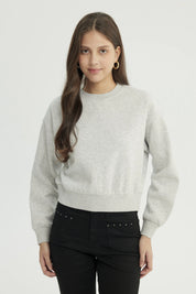 Polerón Mujer Classic Gris Melange