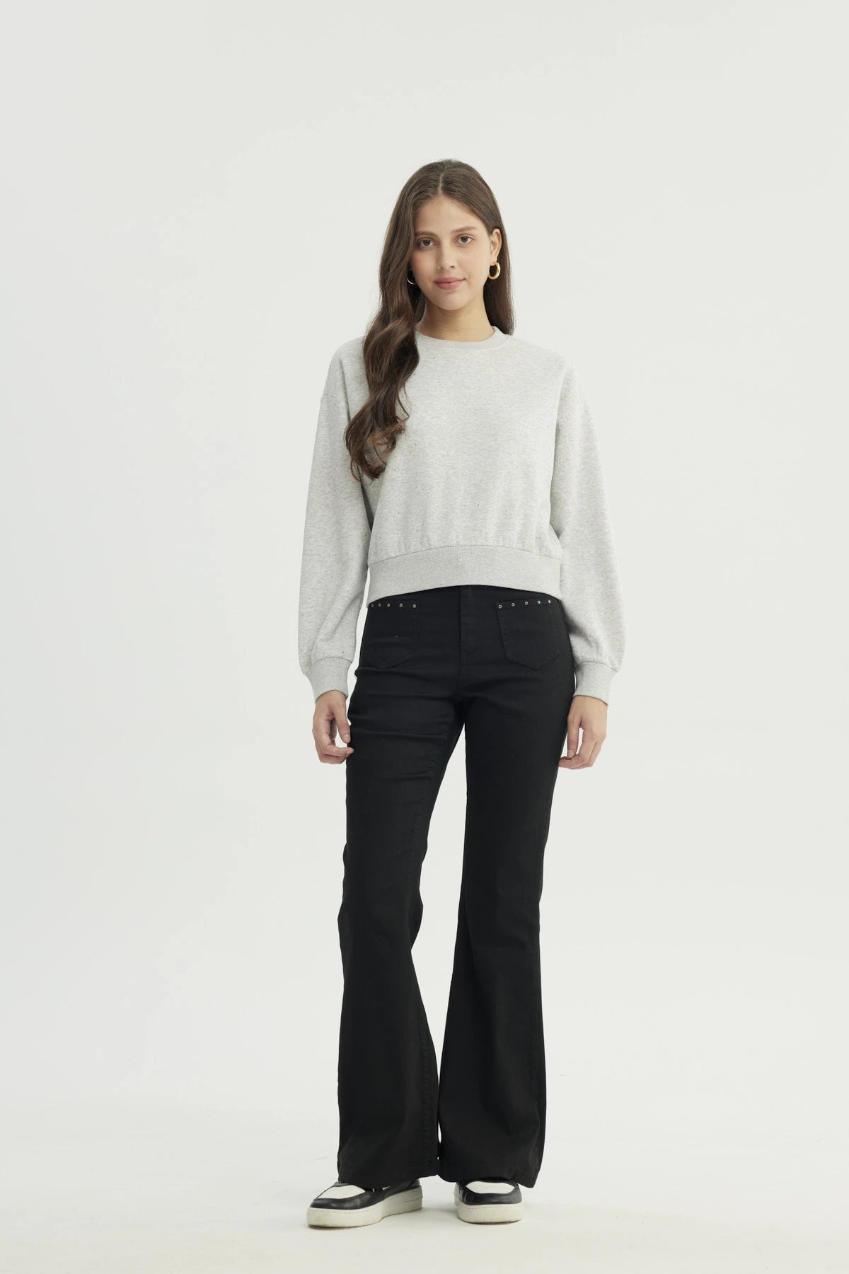 Polerón Mujer Classic Gris Melange