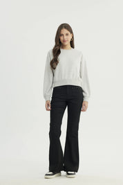 Polerón Mujer Classic Gris Melange