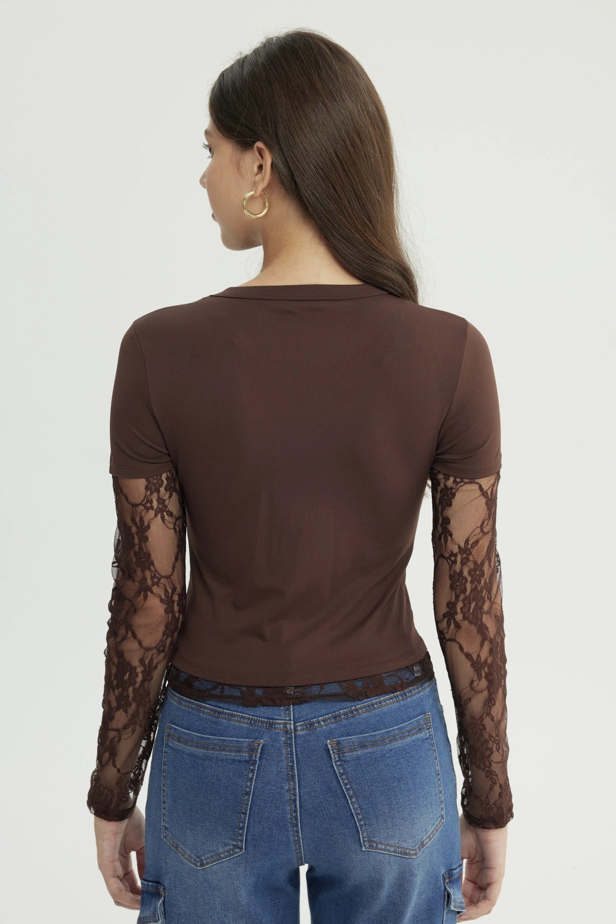 Polera Mujer Ajustado Café