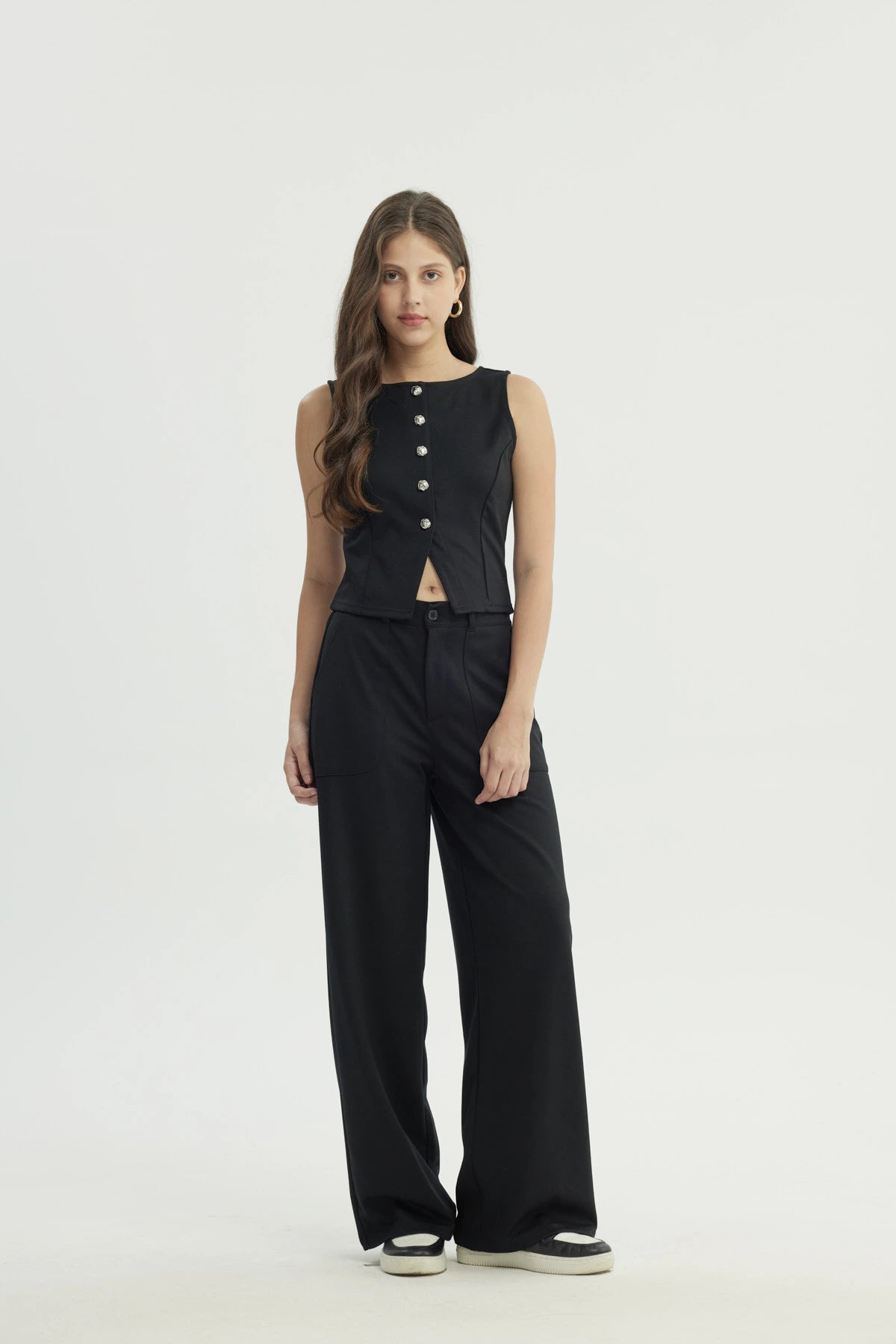 Blazer Mujer Ajustado Negro