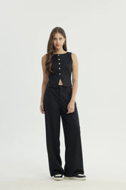 Blazer Mujer Ajustado Negro