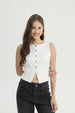Blazer Mujer Ajustado Blanco