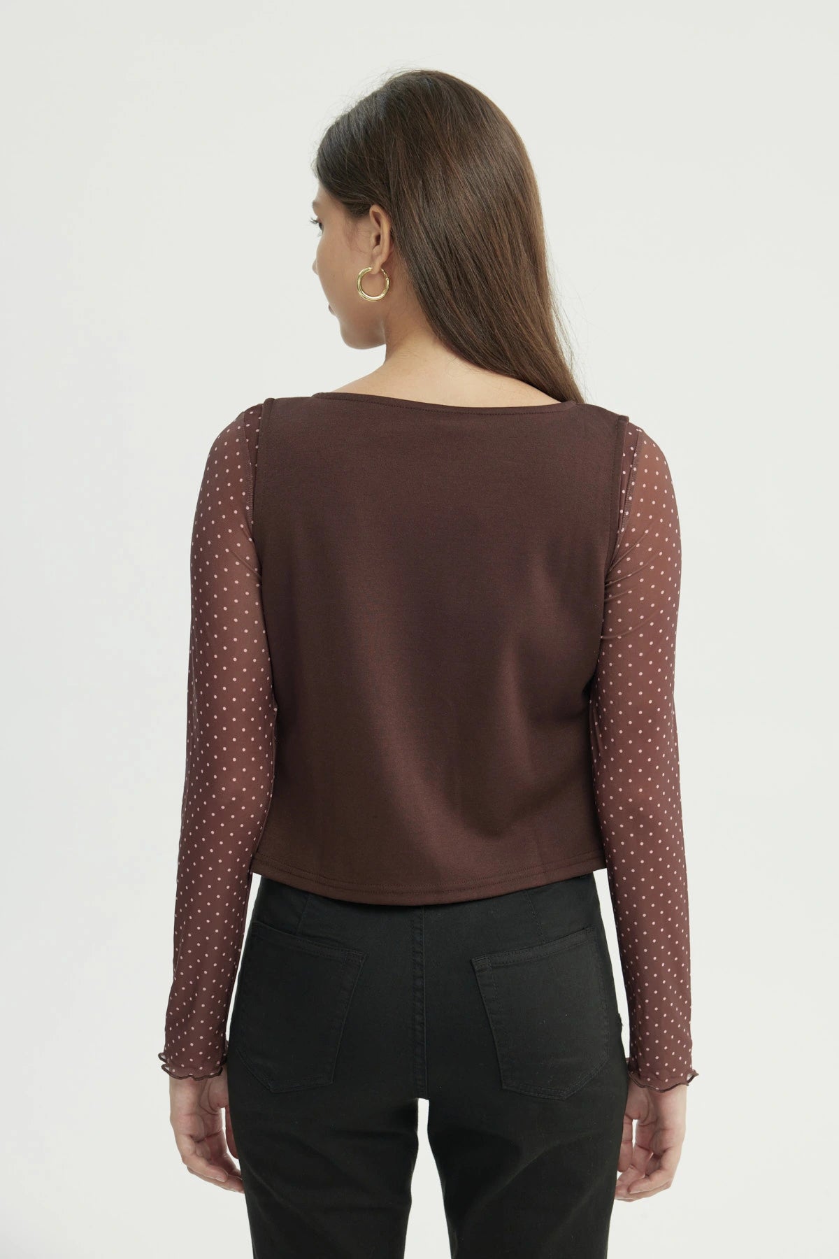 Blazer Mujer Ajustado Chocolate