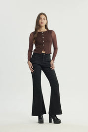 Blazer Mujer Ajustado Chocolate