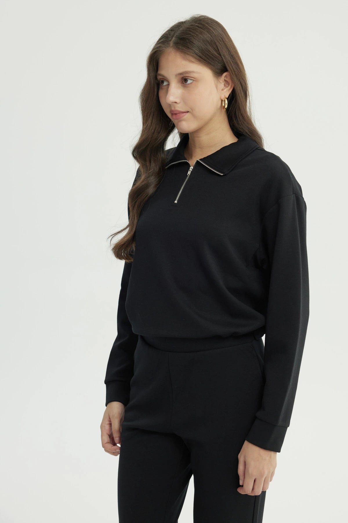 Polerón Mujer Regular Negro