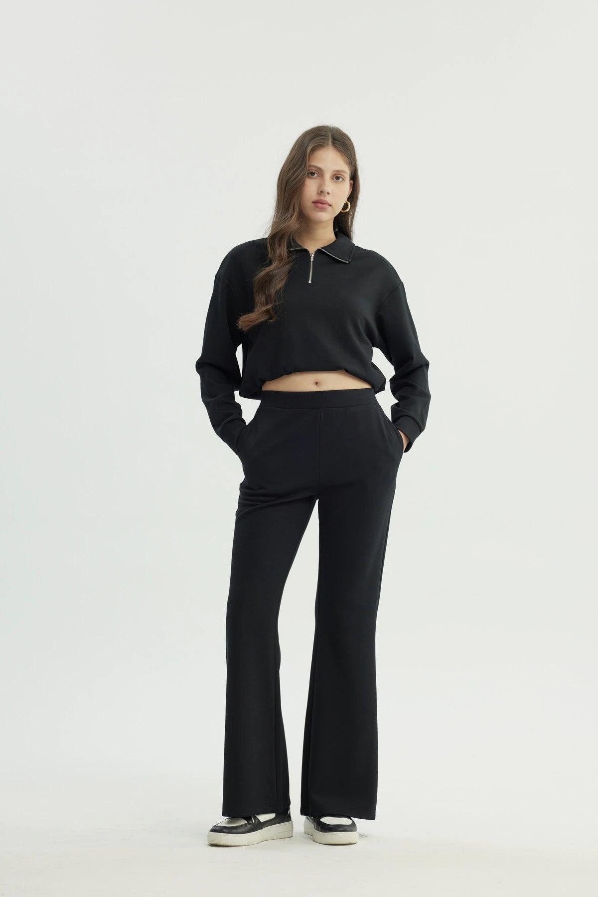 Polerón Mujer Regular Negro