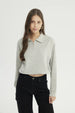 Polerón Mujer Regular Gris Melange
