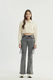 Polerón Mujer Regular Beige Claro
