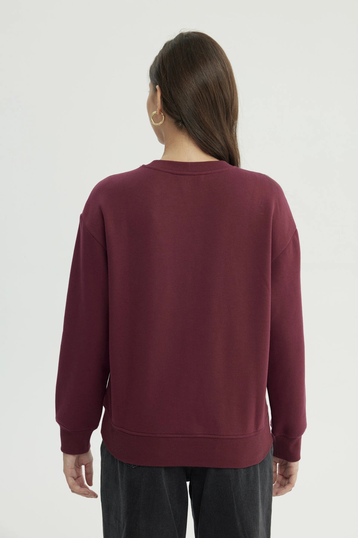 Polerón Mujer Classic Burdeo