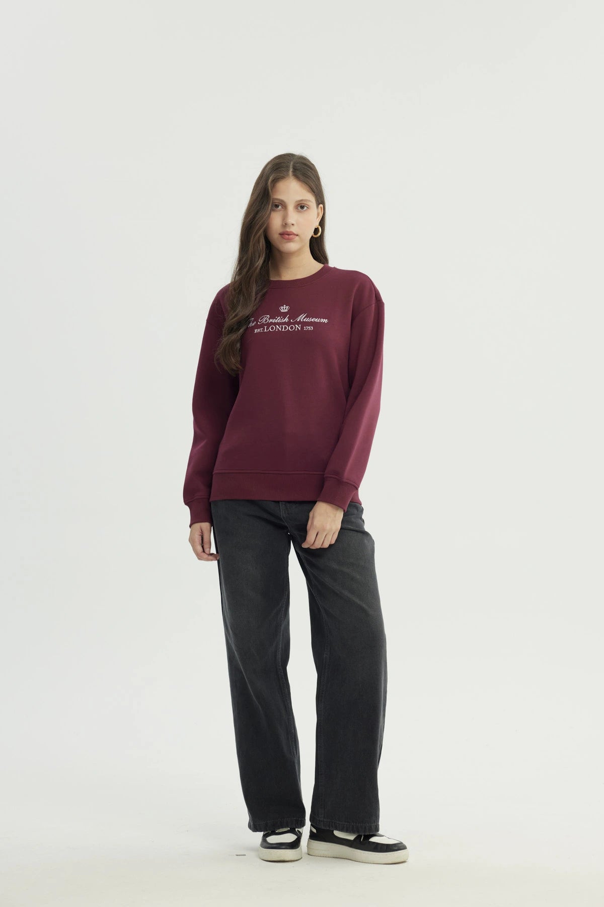 Polerón Mujer Classic Burdeo