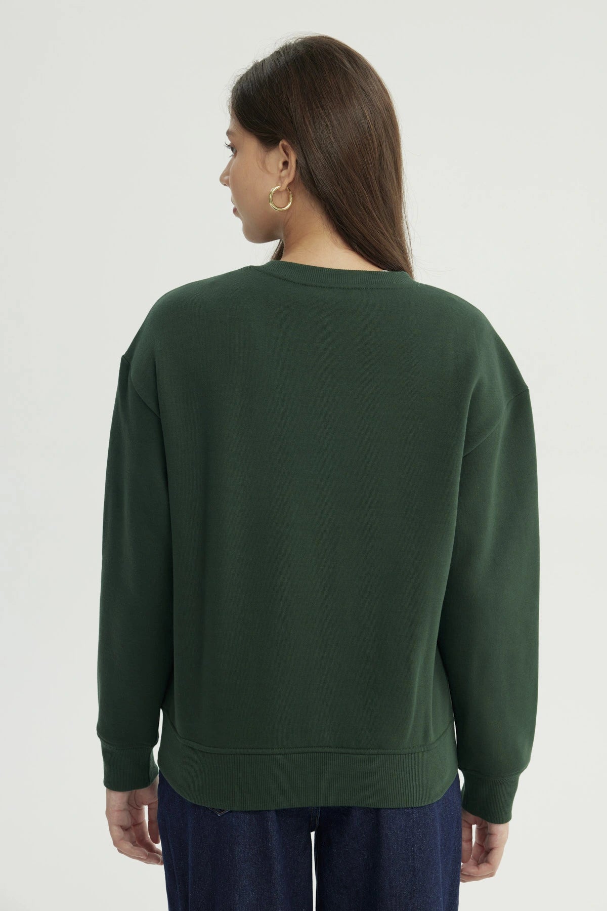 Polerón Mujer Classic Verde Oscuro