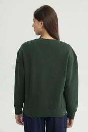 Polerón Mujer Classic Verde Oscuro