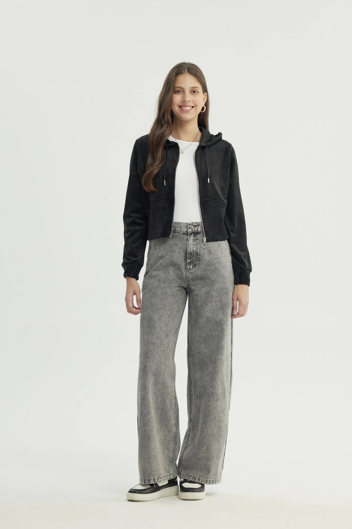 Polerón Mujer Slim Negro